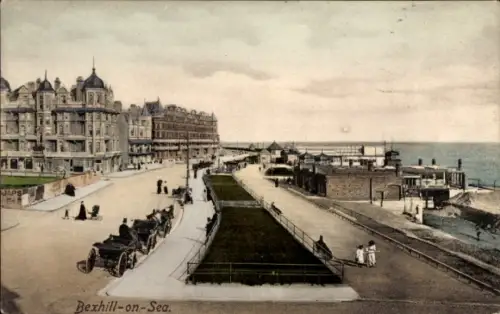 Ak Bexhill on Sea Sussex England, Promenade