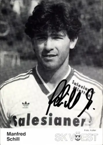 Autogrammkarte Fußballer Manfred Schill, SK Vöest Linz, Autogramm