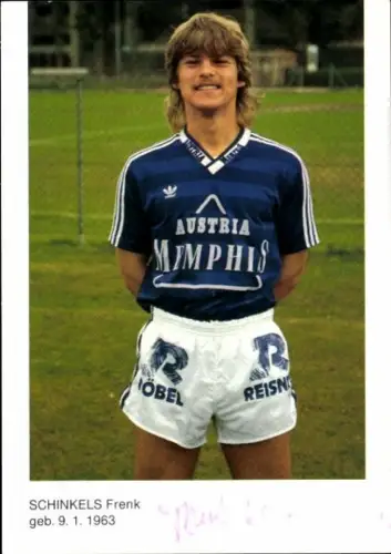 Autogrammkarte Fußballer Frenk Schinkels, FK Austria Wien, Autogramm