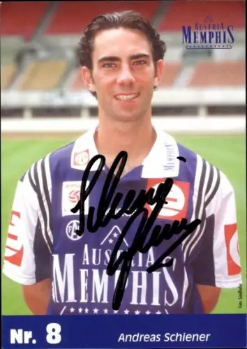 Autogrammkarte Fußballer Andreas Schiener, FK Austria Wien, Autogramm