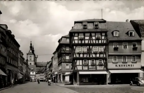 Ak Fulda in Hessen, Marktstraße, Stadtpfarrkirche, H. KUNLMEI, schwarz-weiß