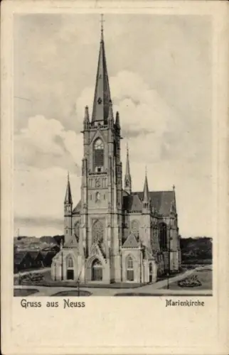 Ak Neuss am Rhein, Marienkirche, Gruss aus Neuss