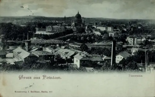 Mondschein Ak Potsdam, Panorama