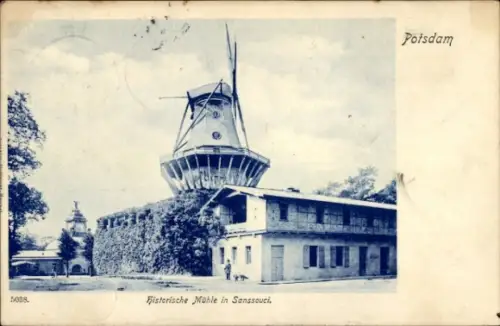 Ak Potsdam Sanssouci, Historische Mühle,  Sanssouci, 