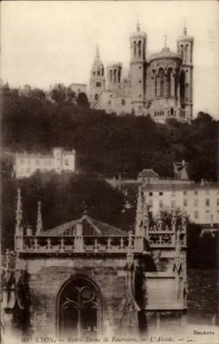 Ak Lyon Rhône, Notre-Dame de Fourvière,  Abside,  