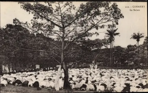 Ak Conakry Guinea, Le Salam, Betende Menschen