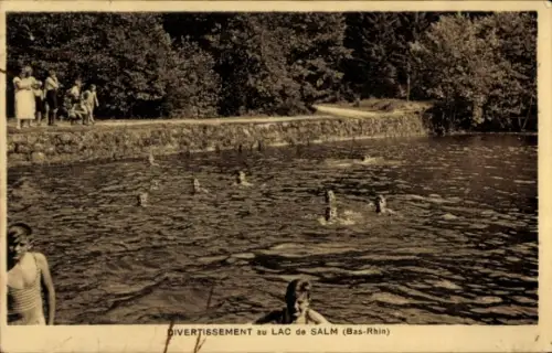 CPA Salm d'Alsace Bas-Rhin, Divertissement au lac