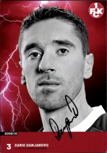 Autogrammkarte Fußballer Dario Damjanovic, 1. FC Kaiserslautern, Autogramm