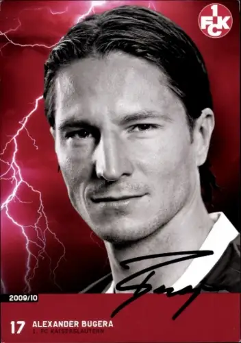 Autogrammkarte Fußballer Alexander Bugera, 1. FC Kaiserslautern, Autogramm