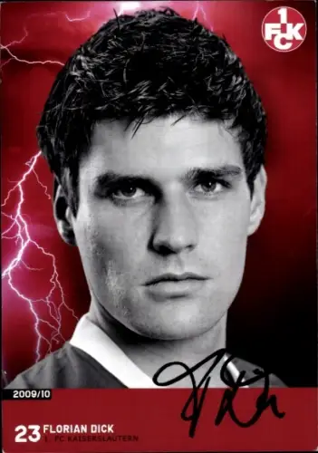 Autogrammkarte Fußballer Forian Dick, 1. FC Kaiserslautern, Autogramm