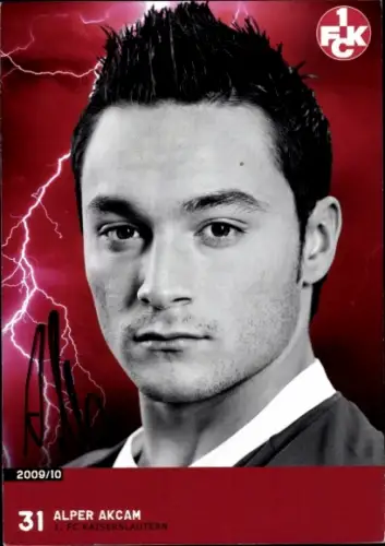 Autogrammkarte Fußballer Alper Akcam, 1. FC Kaiserslautern, Autogramm