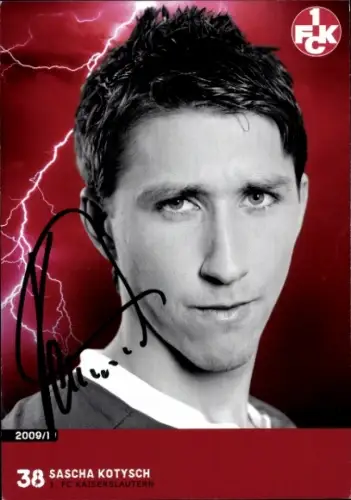 Autogrammkarte Fußballer Sascha Kotysch, 1. FC Kaiserslautern, Autogramm