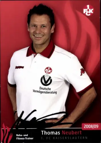 Autogrammkarte Fußballer Thomas Neubert, 1. FC Kaiserslautern, Autogramm