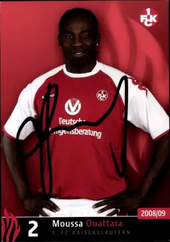Autogrammkarte Fußballer Moussa Ouattara, 1. FC Kaiserslautern, Autogramm