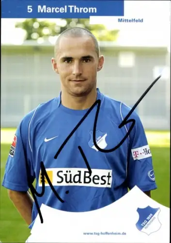 Autogrammkarte Fußballer Marcel Throm, TSG 1899 Hoffenheim, Autogramm