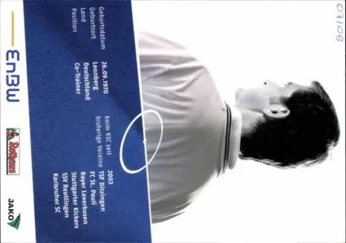 Autogrammkarte Co Trainer Ralf Becker, Karlsruher SC, Autogramm