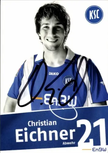 Autogrammkarte Fußballer Christian Eichner, Karlsruher SC, Autogramm