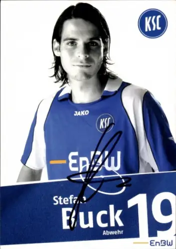 Autogrammkarte Fußballer Stefan Buck, Karlsruher SC, Autogramm