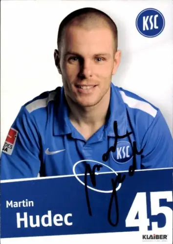 Autogrammkarte Fußballer Martin Hudec, Karlsruher SC, Autogramm
