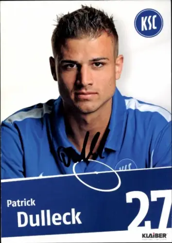 Autogrammkarte Fußballer Patrick Dulleck, Karlsruher SC, Autogramm
