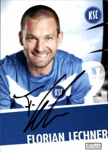 Autogrammkarte Fußballer Florian Lechner, Karlsruher SC, Autogramm