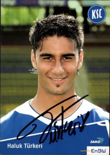 Autogrammkarte Fußballer Haluk Türkeri, Karlsruher SC, Autogramm