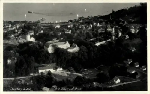 Ak Starnberg am Starnberger See Oberbayern, Luftaufnahme