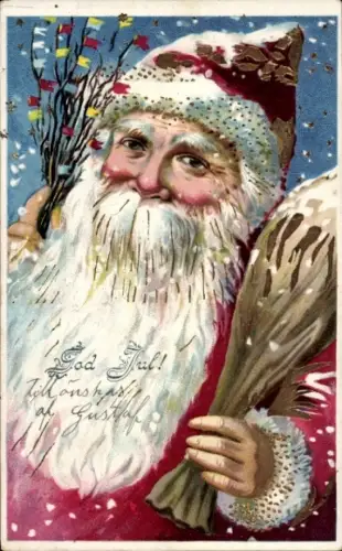 Halt gegen das Licht Ak Glückwunsch Weihnachten, Weihnachtsmann