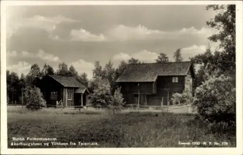 Ak Telemark Norwegen, Norsk Folkemuseum, Akerhaugstuen og Ylistuen