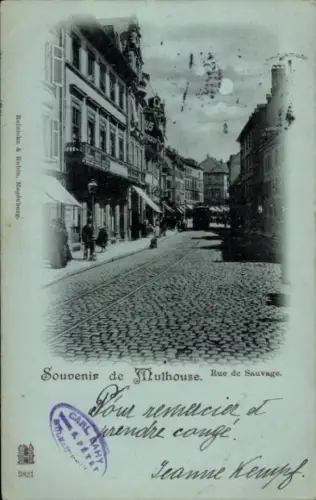 CPA Mulhouse Mulhouse Alsace Haut Rhin, Rue de Sauvage