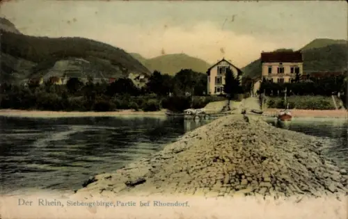 Ak Rhöndorf Bad Honnef am Rhein, Siebengebirge, Rheinpartie