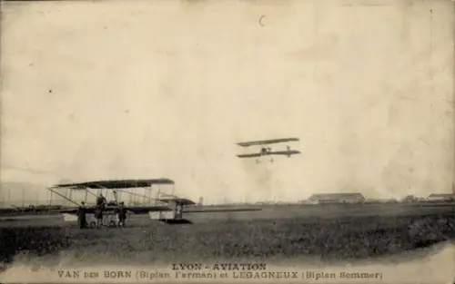 CPA Lyon Aviation, Van den Born, Biplan Farman, Legagneux, Biplan Sommer