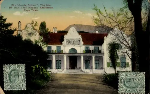 Ak Newlands Kapstadt Cape Town Südafrika, "Groote Schuur", Cecil Rhodes' Residence, Cape Town, fa