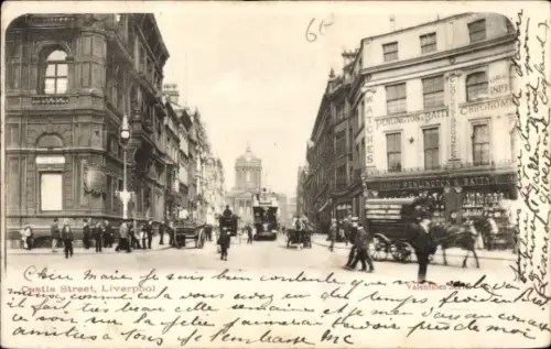 Ak Liverpool Merseyside England, Castle Street