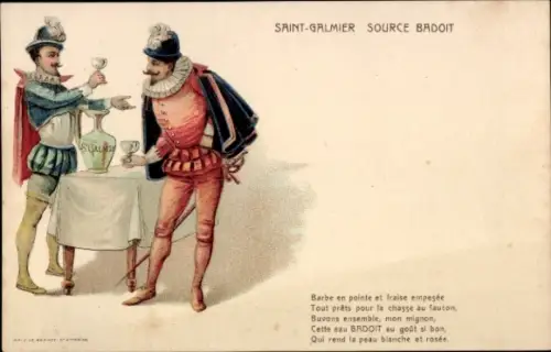 CPA Saint Galmier Loire, Source Badoit, Reklame