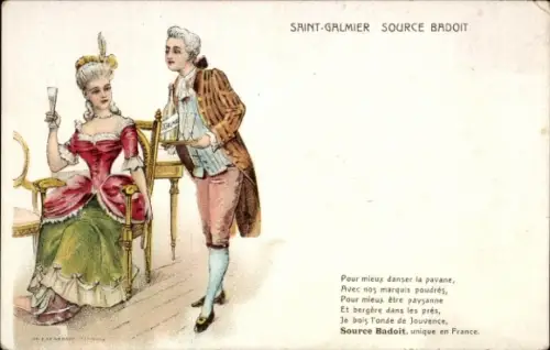 Ak Saint Galmier Loire, Quelle Badoit, Reklame