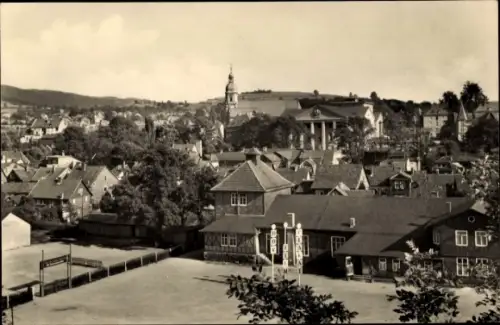 Ak Suhl in Thüringen, Panorama mit Kulturhaus, Kirchturm