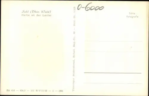Ak Suhl in Thüringen, Partie an der Lauter