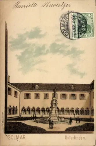 Litho Colmar Kolmar Elsass Haut Rhin, Unterlinden