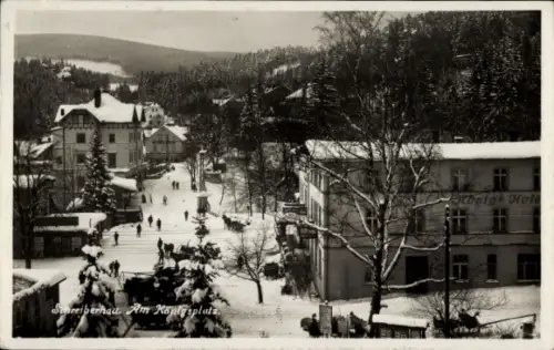 Ak Szklarska Poręba Schreiberhau Riesengebirge Schlesien, Am Königsplatz