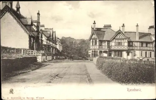 Ak Rosebank Schottland, Straßenpartie