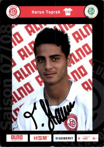 Autogrammkarte Fußballer Harun Toprak, SC Pfullendorf, Autogramm