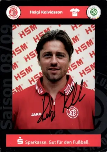 Autogrammkarte Co Trainer Helgi Kolvidsson, SC Pfullendorf, Autogramm