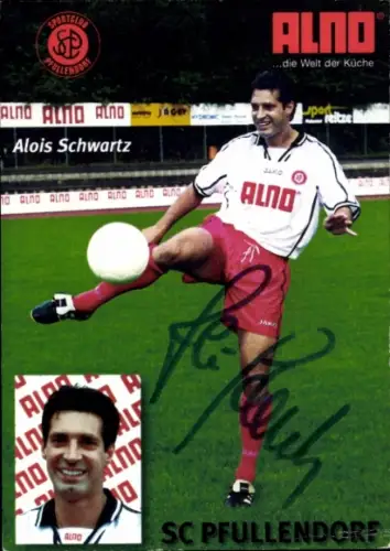 Autogrammkarte Fußballer Alois Schwartz, SC Pfullendorf, Autogramm