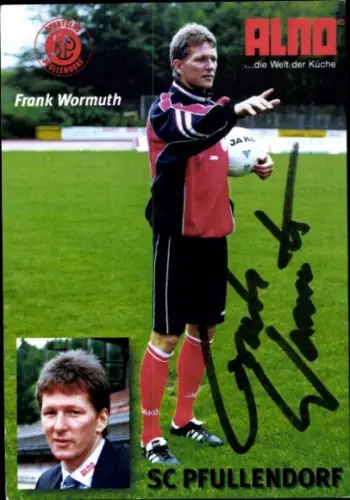 Autogrammkarte Fußballer und Trainer Frank Wormuth, SC Pfullendorf, Autogramm