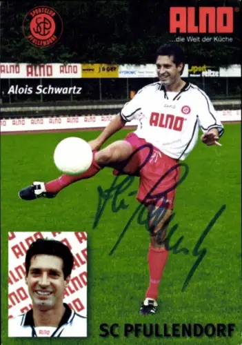 Autogrammkarte Fußballer Alois Schwartz, SC Pfullendorf, Autogramm
