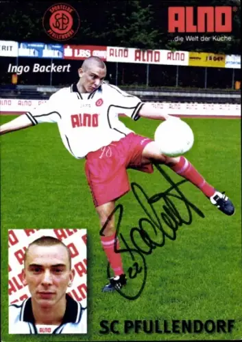 Autogrammkarte Fußballer Ingo Backert, SC Pfullendorf, Autogramm