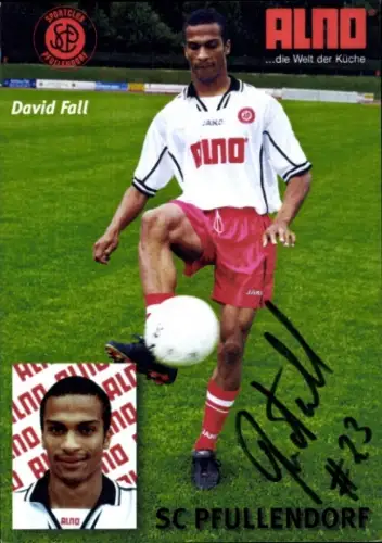 Autogrammkarte Fußballer David Fall, SC Pfullendorf, Autogramm