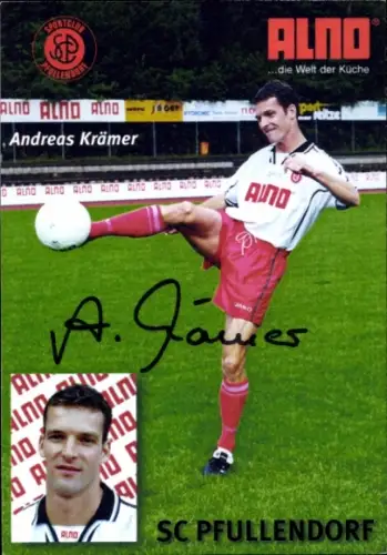 Autogrammkarte Fußballer Andreas Krämer, SC Pfullendorf, Autogramm