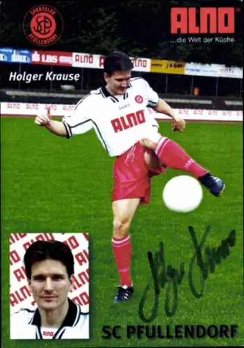 Autogrammkarte Fußballer Holger Krause, SC Pfullendorf, Autogramm